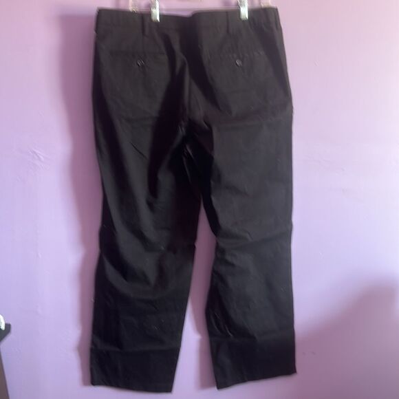 Merona Men’s Black Flat Front Dress Pants Size 38x30 Straight Leg Business - Picture 2 of 3